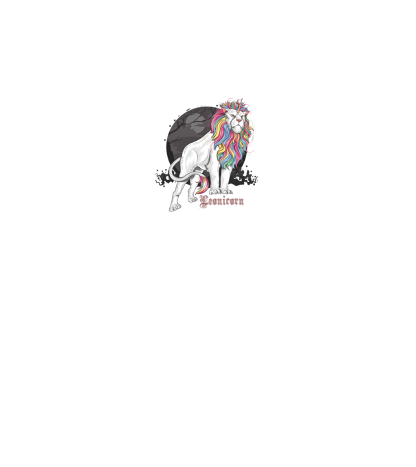 Leonicorn model negru pe tricou