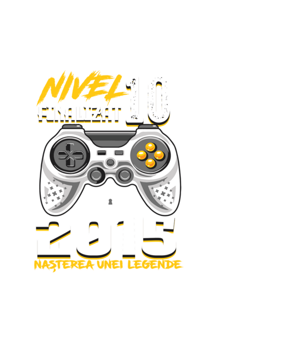 Nivel Finalizat 10 2015 model alb pe tricou