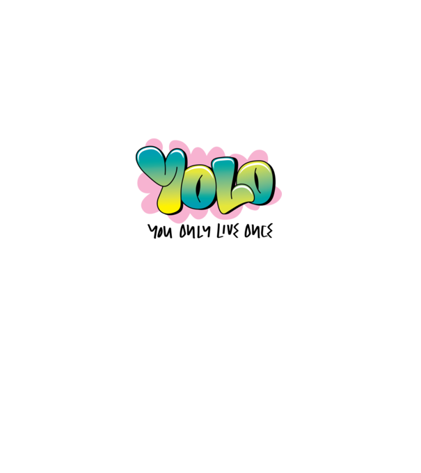 YOLO - You only live once model alb pe tricou