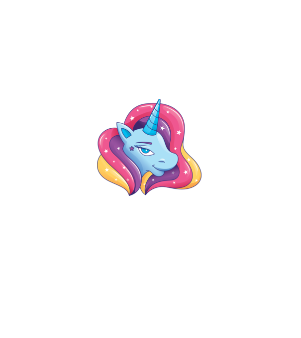 Cap de unicorn model liliachiu pe tricou