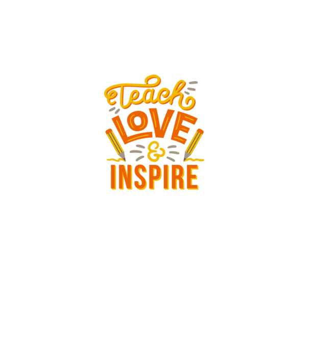 Teach Love Inspire pentru profesori model alb pe tricou