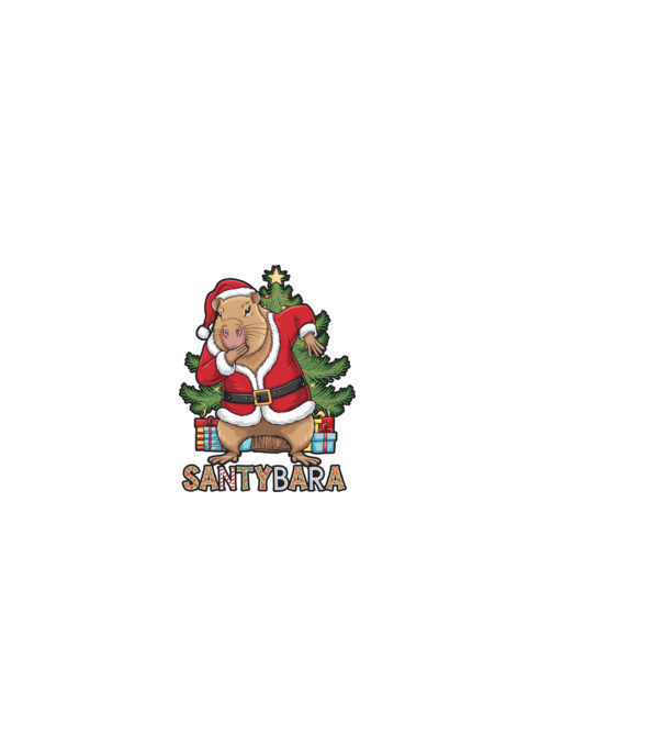 Santybara model negru pe tricou