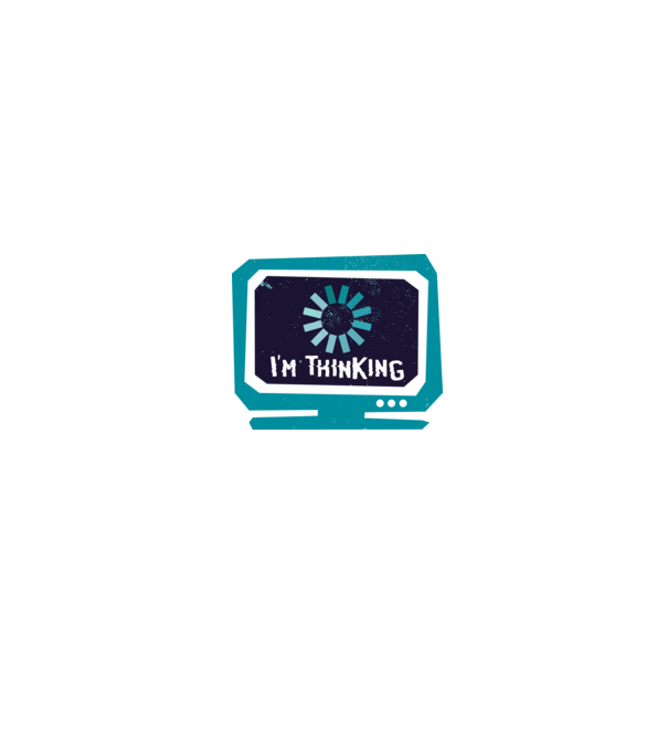 'I''m thinking Mă gândesc' model alb pe tricou