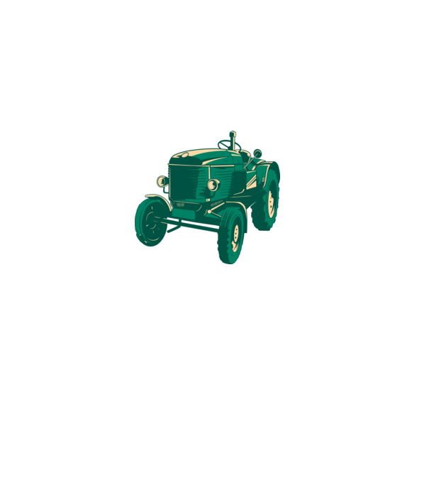 Tractor vechi model gri pe tricou