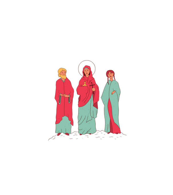 Sfinți model alb pe tricou