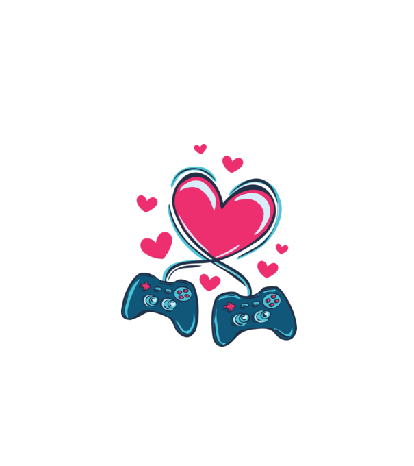 Dragoste Gamer model alb pe tricou