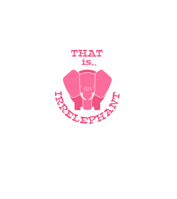 This is irrelephant model negru pe tricou