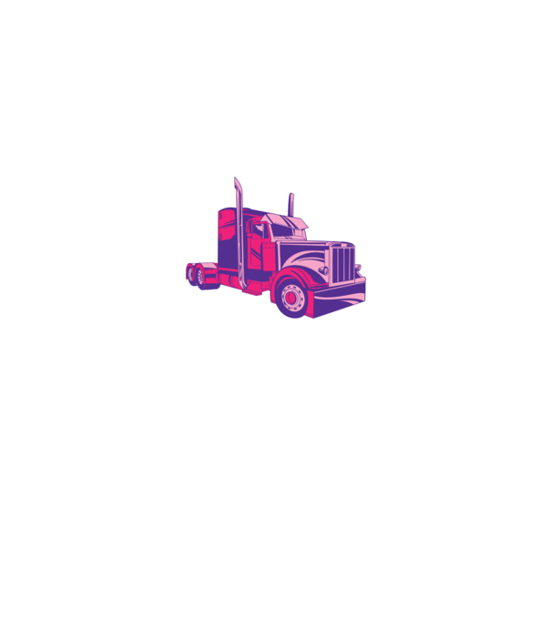 Camion roz model negru pe tricou