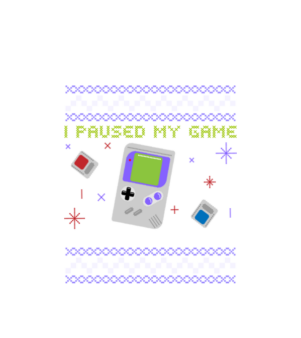 I paused my game to be here - Gamer pulovăr urât model alb pe tricou