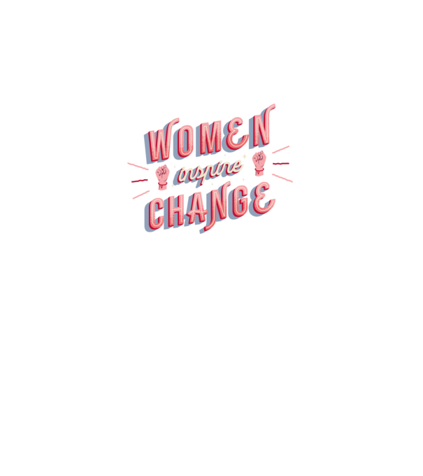 Women inspire change Ziua Femeii model alb pe tricou