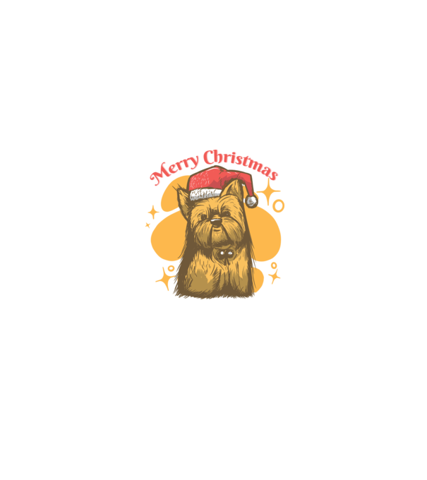 Crăciun Yorkie model negru pe tricou