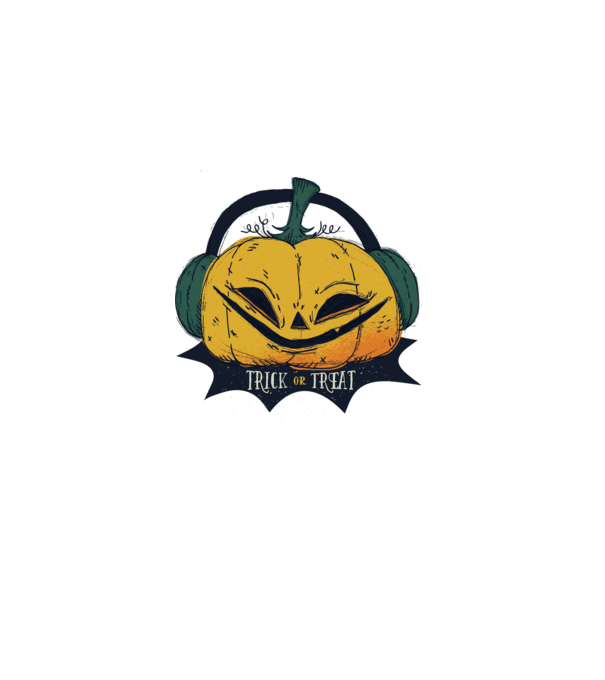 Dovleac Halloween model alb pe tricou