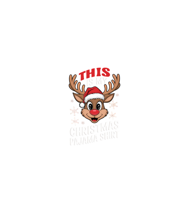 Christmas Pajama Reindeer Negru model nisipiu pe tricou