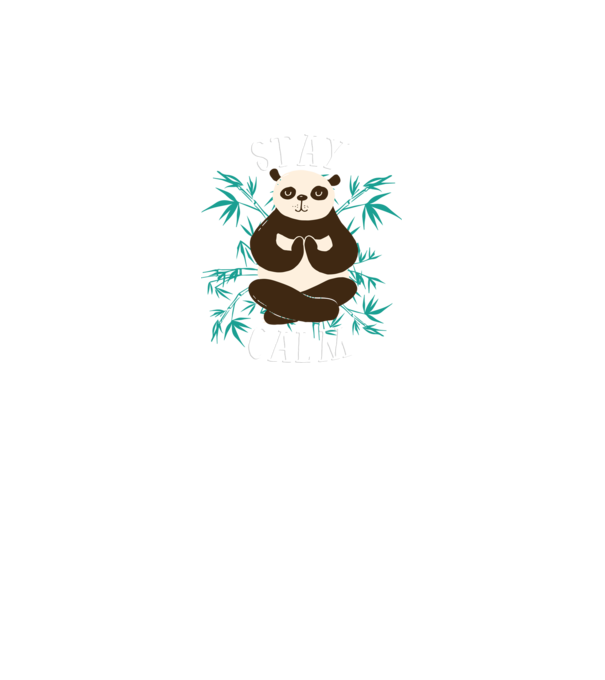 Stay Calm Panda meditație model gri pe tricou