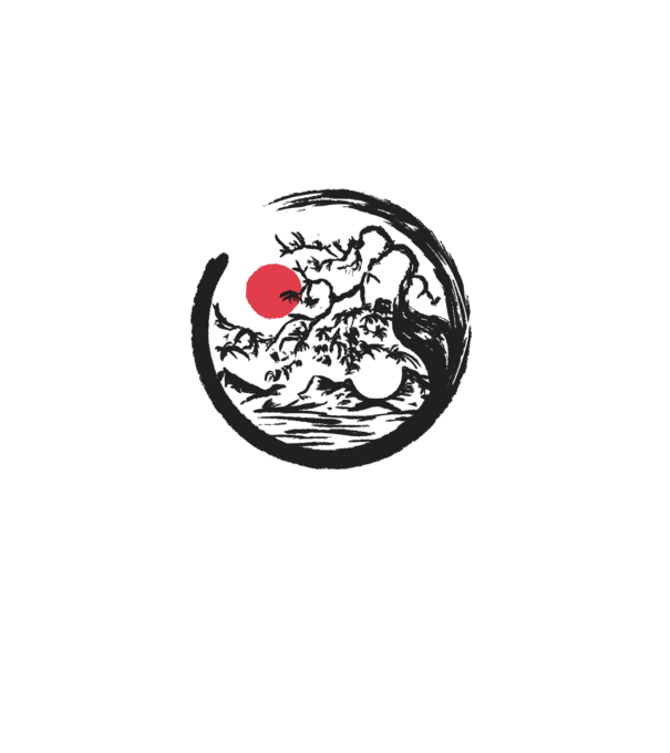 Yin-Yang Bonsai model alb pe tricou