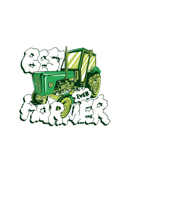 Best Farmer Ever cu Tractor model negru pe tricou