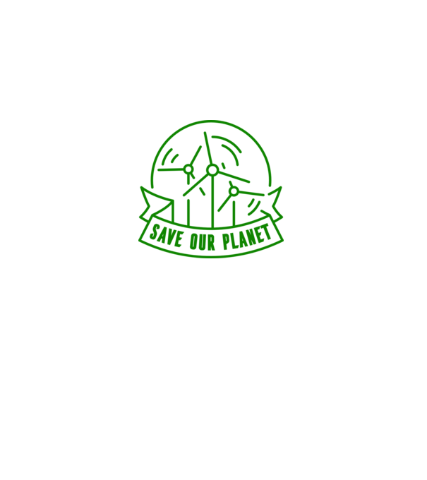 Save Our Planet - Ziua Pământului model alb pe tricou