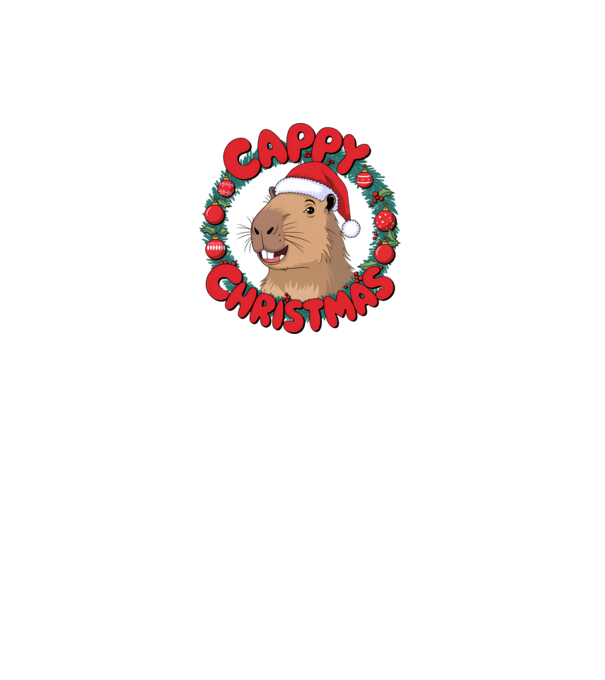 Cappy Christmas 1 model alb pe tricou