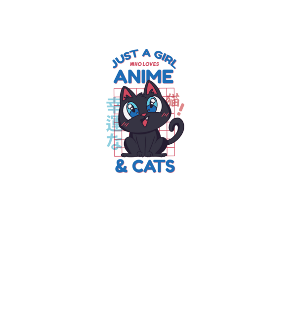 Doar o fată căreia îi place Anime și Pisicile model alb pe tricou