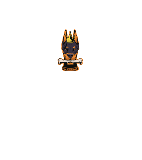 Rege Doberman model negru pe tricou