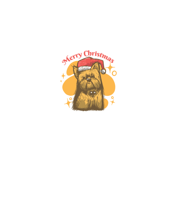 Crăciun Yorkie model negru pe tricou