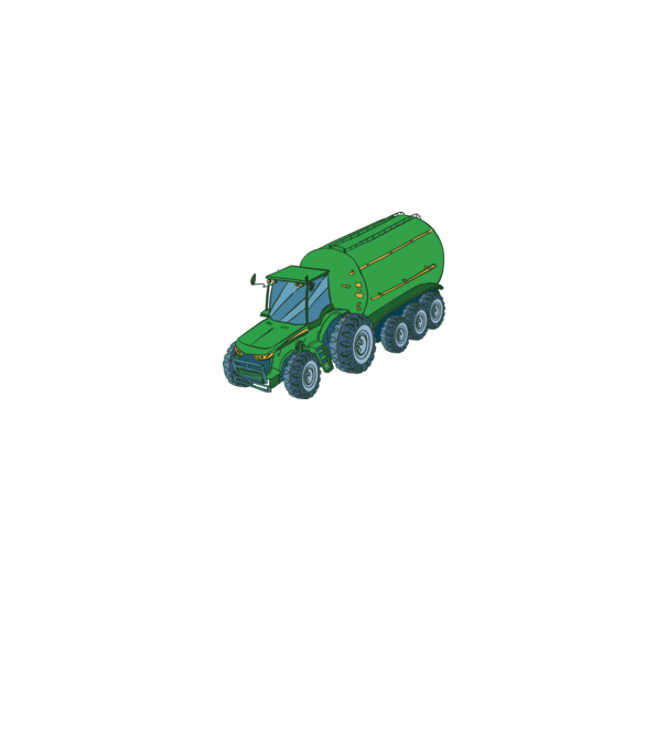 Tractor de recoltare model mentă pe tricou