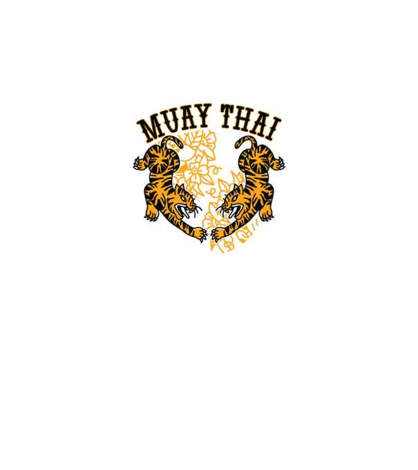 Tigri Muay Thai model gri pe tricou