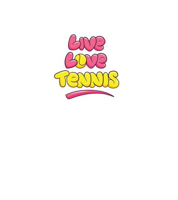 Live Love Tennis model turcoaz pe tricou