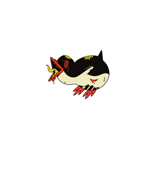 Pinguin Zombie model albastru jeanși pe tricou