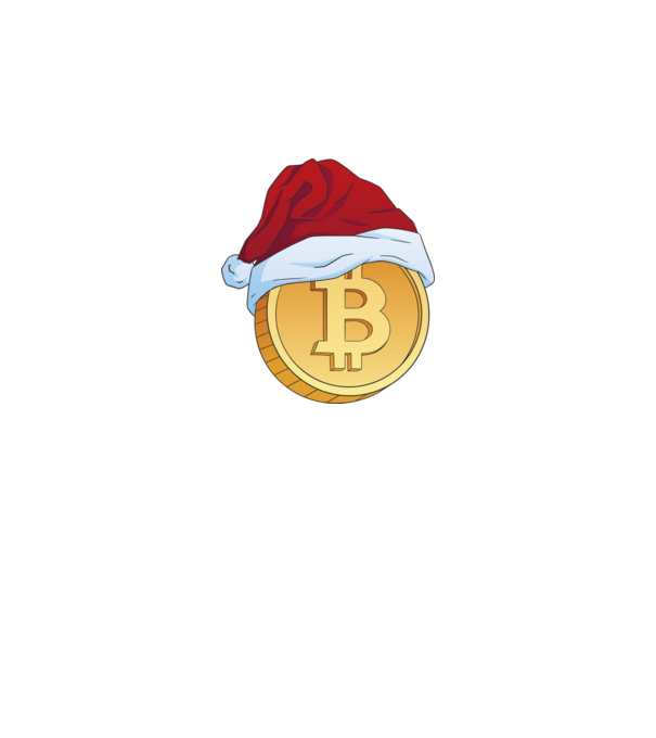 Crăciun Bitcoin model gri pe tricou