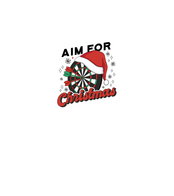 Darts Crăciun model alb pe tricou