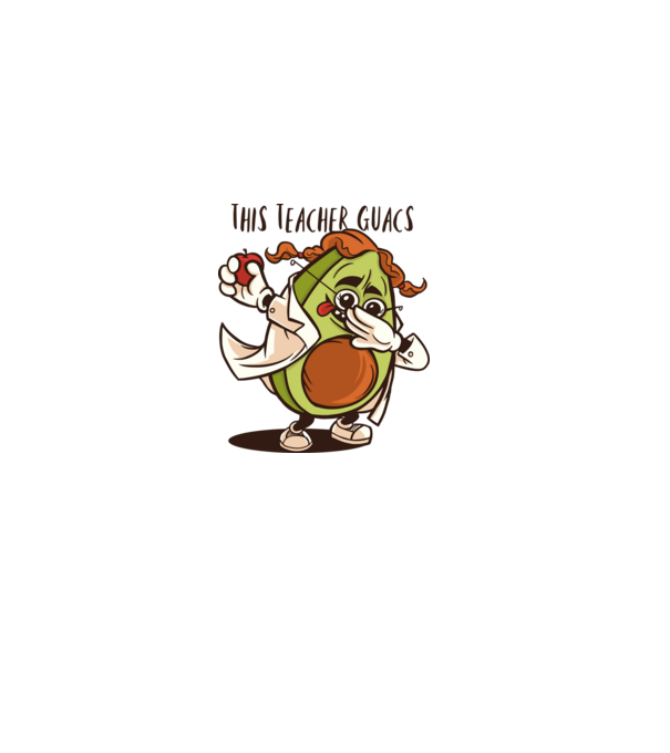 Profesor Avocado DAB model verde de măr pe tricou