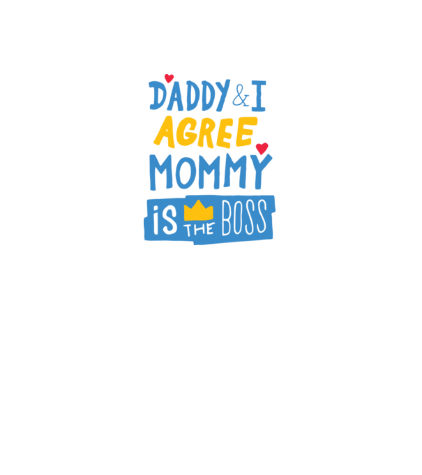 Mama e șefa model alb pe tricou