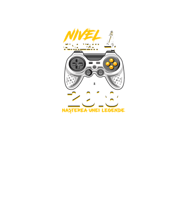 Nivel 4 finalizat. 2018 nașterea unei legende model negru pe tricou