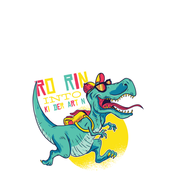 De acum încolo, voi urla în grădiniță cu Dinozaur model negru pe tricou