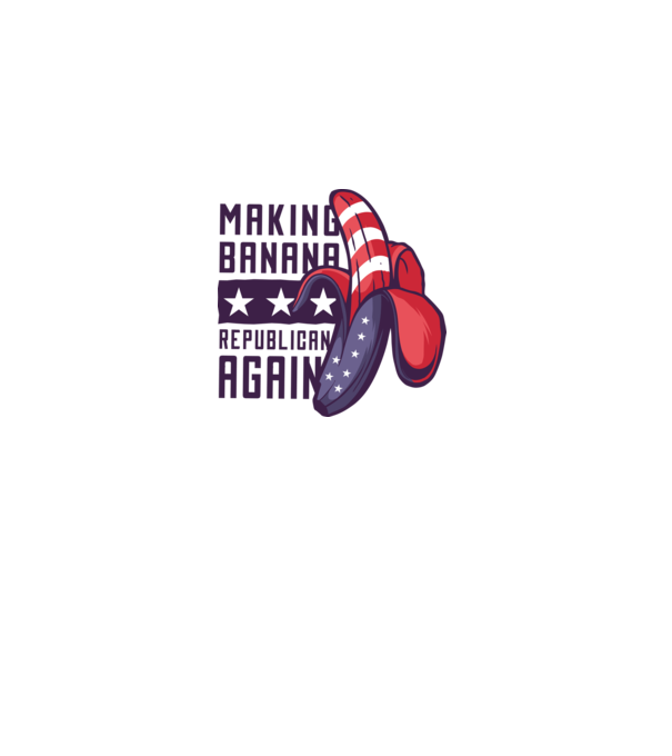 Make Banana Republican Again model alb pe tricou