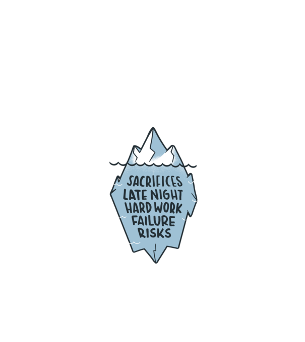 Succesul este doar vârful icebergului model turcoaz pe tricou