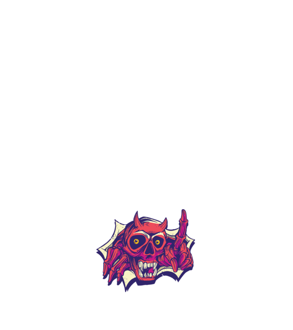 Craniu de Demon model negru pe tricou