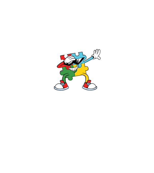 Autist DAB Puzzle model negru pe tricou
