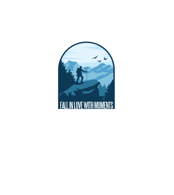 Fall in love with moments model albastru regal pe tricou