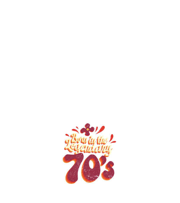 'Born in the Legendary 70''s' model negru pe tricou