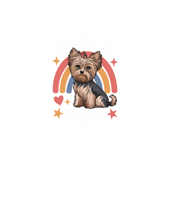 Yorkie Mom Negru model negru pe tricou