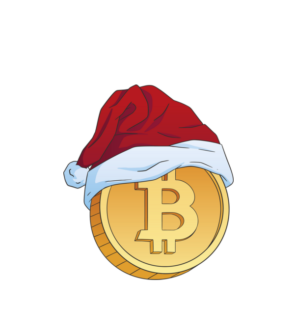 Crăciun Bitcoin model alb pe tricou