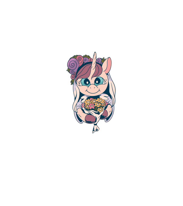 Unicorn Mireasă model alb pe tricou