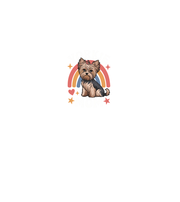Yorkie Mom Negru model negru pe tricou