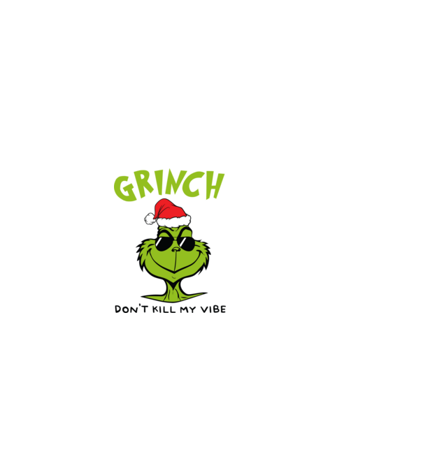 Grinch - Don't kill my vibe model gri închis pe tricou