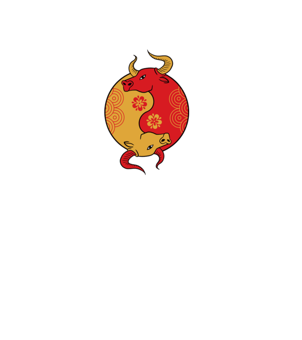 Bivol Yin Yang model gri pe tricou