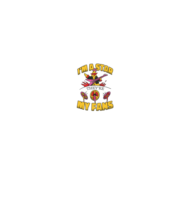 'I''m a Star, They''re my Fans' model alb/roșu pe tricou