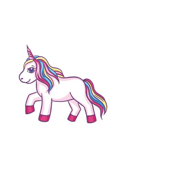 Unicorn drăguț model albastru deschis pe tricou