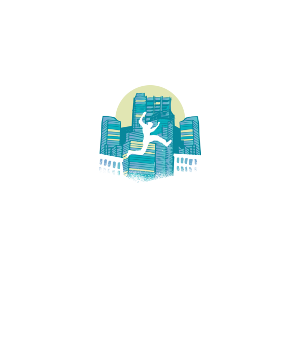 Parkour model negru pe tricou